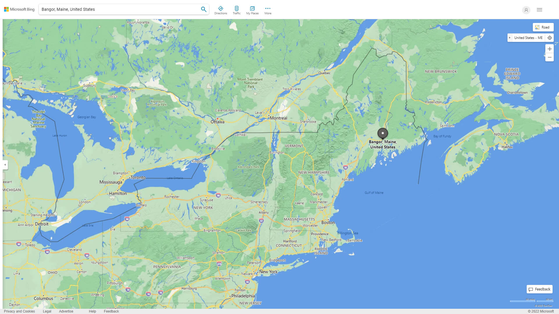 Bangor Map Maine